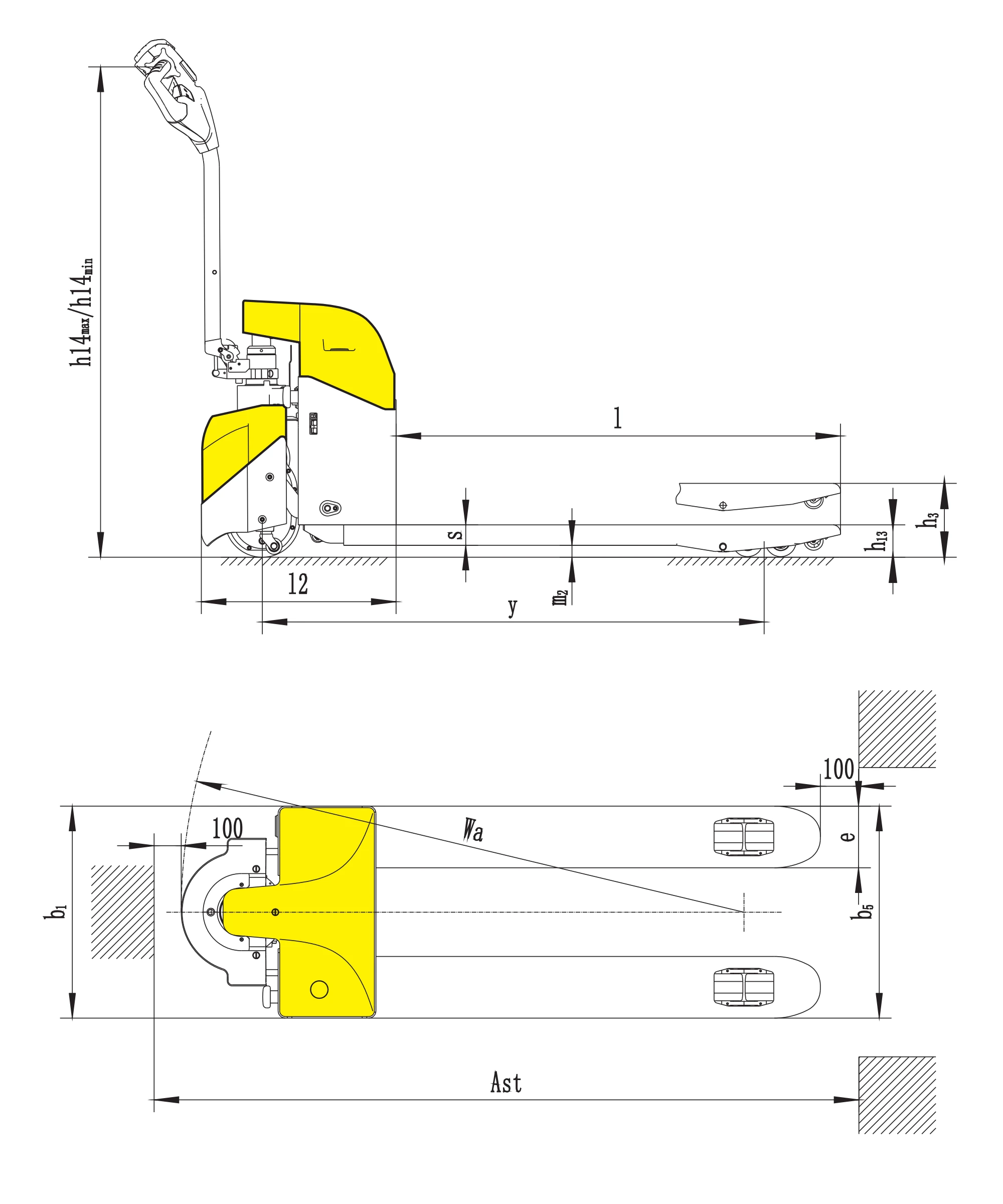 Električna paletna kolica EPV15HE/EPV20HE sa Li-ion baterijom od 24 V i 50 Ah