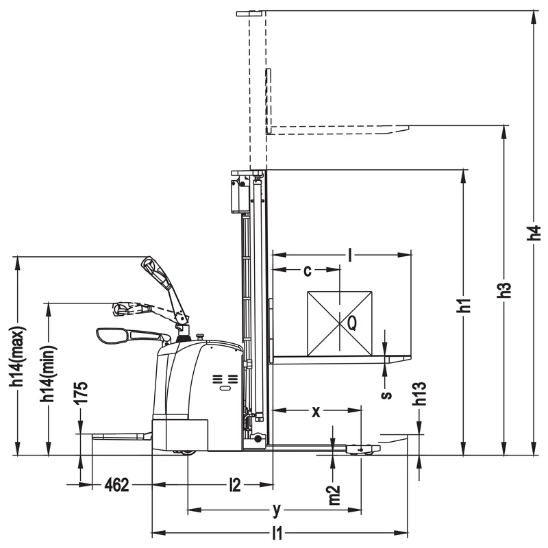 Paletni slagač EVV10PV-P/EVV12PV-P/EVV15PV-P sa opkoračnim nogama