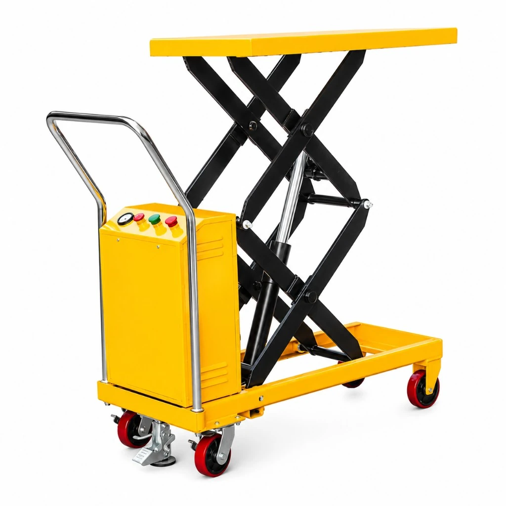 Poluelektrični mobilni podizni sto sa dvostrukim makazama (PMPS350D) 350 kg 1320 mm